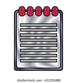 color blurred stripe caricature image notebook spiral with sheets
