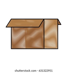 color blurred stripe image box of cardboard opened
