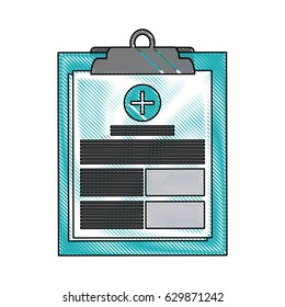 color blurred stripe of table notepad medical with sheets and text