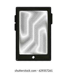 color blurred stripe of tablet tech device icon