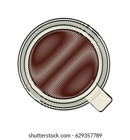 color blurred stripe of top view cup of coffee