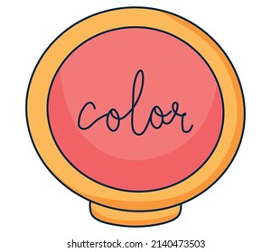 color blush icon on white background