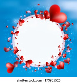 Color Bokeh on a light cloud sky. + EPS10 vector file
