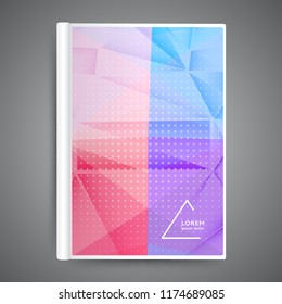 Color book design with abstract gradient background