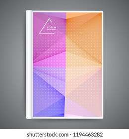 Color book design with abstract gradient background