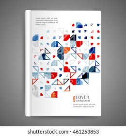 Color book design template. Annual report design. Cover design with geometric elements