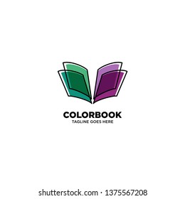 Color Book logo template, vector illustration - Vector