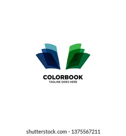 Color Book logo template, vector illustration - Vector