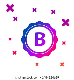 Color Bottle cap with inscription beer icon isolated on white background. Gradient random dynamic shapes. Vector Illustration