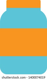 Color bottle icon - vector