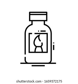 Color bottle line icon, concept sign, outline vector illustration, linear symbol.