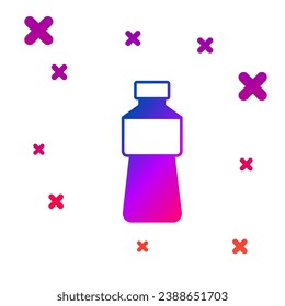Color Bottle of water icon isolated on white background. Soda aqua drink sign. Gradient random dynamic shapes. Vector