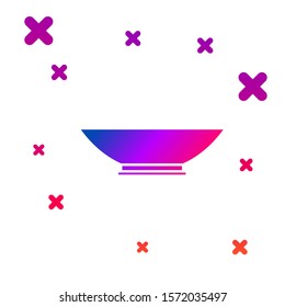 Color Bowl icon isolated on white background. Gradient random dynamic shapes. Vector Illustration
