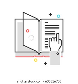 Color box book icon, background and graphics. The illustration is colorful, flat, vector, pixel perfect, suitable for web and print. It is linear stokes and fills.