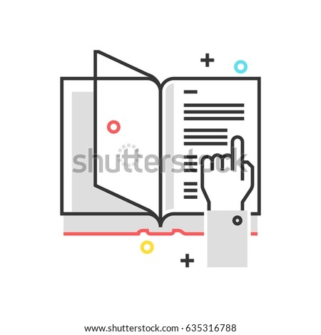 Color box book icon, background and graphics. The illustration is colorful, flat, vector, pixel perfect, suitable for web and print. It is linear stokes and fills.