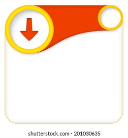 color box for entering text with arrow