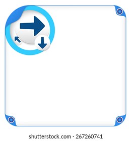 color box for entering text and arrow