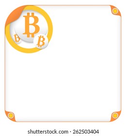 color box for entering text and bit coin symbol