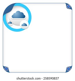 color box for entering text and cloud