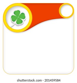 color box for entering text with cloverleaf