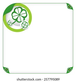 color box for entering text and cloverleaf