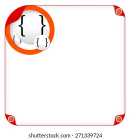 color box for entering text and square brackets