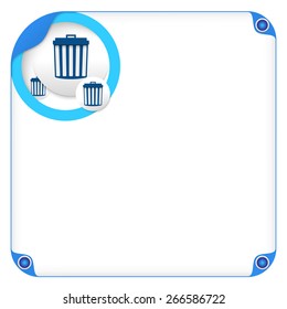 color box for entering text and trashcan