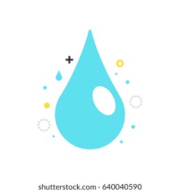 Color box icon, hydro energy illustration, icon, background and graphics. The illustration is colorful, flat, vector, pixel perfect for web and print. Linear stokes and fills.