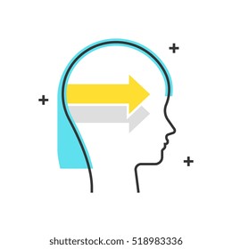 Color box icon, open minded concept illustration, icon, background and graphics. The illustration is colorful, flat, vector, pixel perfect, suitable for web and print. It is linear stokes and fills.