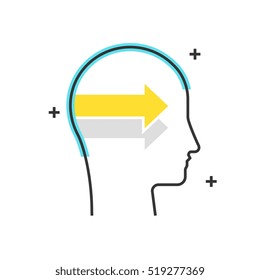 Color box icon, open minded concept illustration, icon, background and graphics. The illustration is colorful, flat, vector, pixel perfect, suitable for web and print. It is linear stokes and fills.