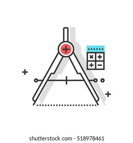 Color box icon,  precision concept illustration, icon, background and graphics. The illustration is colorful, flat, vector, pixel perfect, suitable for web and print. It is linear stokes and fills.
