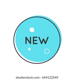 Color box icon, speech bubble, banner  illustration, background and graphics. The illustration is colorful, flat, vector, pixel perfect, suitable for web and print. It is linear stokes and fills.