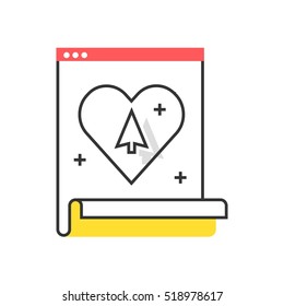 Color box icon, user experience concept illustration, icon, background and graphics. The illustration is colorful, flat, vector, pixel perfect, suitable for web and print. It is linear stokes