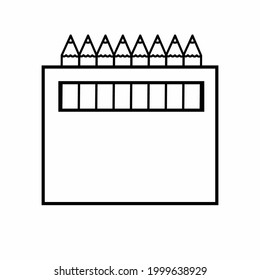 Color Box - Style 1. simple illustration. Editable stroke. Design template vector