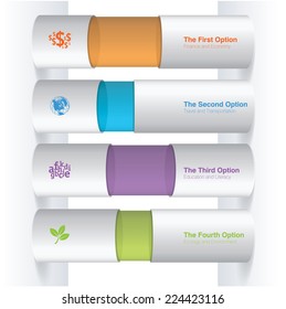 Color boxes. Infographic chart vector design element set.