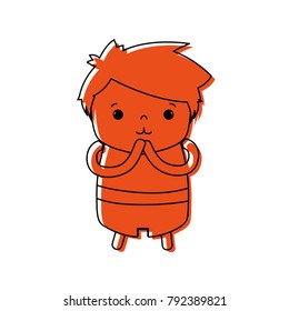 color boy with hairstyle design and tender face