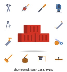 color bricks icon. Detailed set of color construction tools. Premium graphic design. One of the collection icons for websites, web design, mobile app