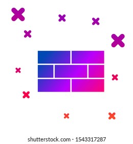 Color Bricks icon isolated on white background. Gradient random dynamic shapes. Vector Illustration