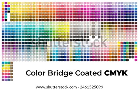 Color Bridge Coated CMYK. Pantone Color palette of the Fashion, Home and Interiors colors for test print