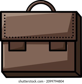 color Briefcase icon on white