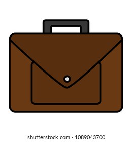 color briefcase object to save document paper