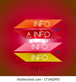 Color bright glossy lines - banner templates for business background | numbered banners | business lines | graphic website layout vector