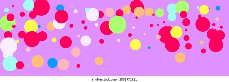 Color Bright Yellow Purple Pastel Play Composition. Green Kids Circles Red Mint Print. Blue Indigo Play Rainbow Multicolor Dark Illustration. Vibrant Children White Pink Orange Background.