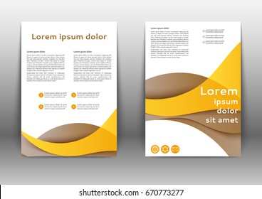 Color brochure template with abstract lines and waves 