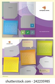 Color Brochure for your business - vector