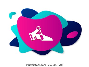 Color Broken pot icon isolated on white background. Abstract banner with liquid shapes. Vector