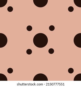 Color brown circle. abstract pattern circle. Seamless pattern.