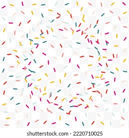 Color Brush Abstract Vector Transparent Background. Festival Dust Invitation. Flying Paint Backdrop. Happy Shavings Top Wallpaper.