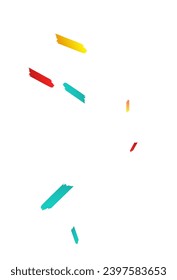 Color Brush Carnaval Vector White Background. Decoration Paint Background. Effect Confetti Design. Rainbow Dust Celebrate Wallpaper.