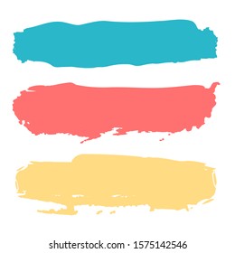 Color brush line collection vector